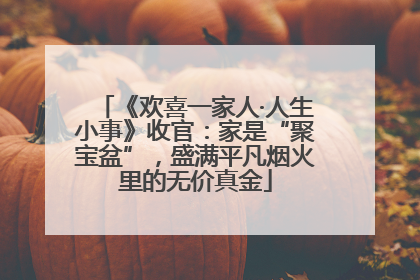 《欢喜一家人·人生小事》收官：家是“聚宝盆”，盛满平凡烟火里的无价真金