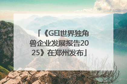 《GEI世界独角兽企业发展报告2025》在郑州发布