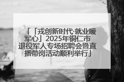 「戎创新时代·就业暖军心」2025年铜仁市退役军人专场招聘会暨直播带岗活动顺利举行