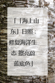 「海上山东」日照：修复海洋生态 擦亮蔚蓝底色