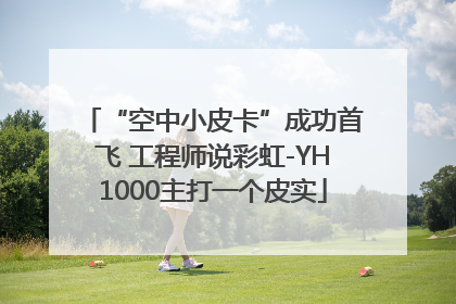“空中小皮卡”成功首飞 工程师说彩虹-YH1000主打一个皮实