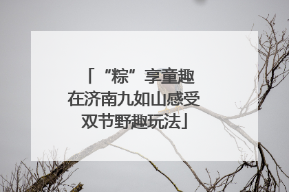 “粽”享童趣 在济南九如山感受双节野趣玩法