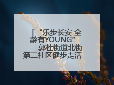 “乐步长安 全龄有YOUNG”——郭杜街道北街第二社区健步走活动超“燃”
