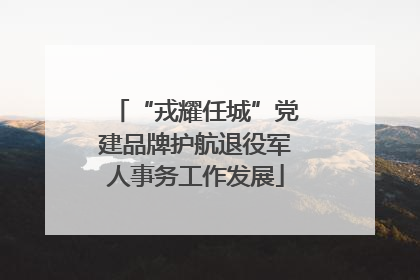 “戎耀任城”党建品牌护航退役军人事务工作发展