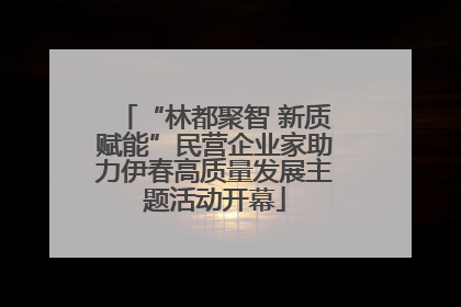 “林都聚智 新质赋能”民营企业家助力伊春高质量发展主题活动开幕
