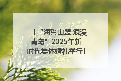 “海誓山盟 浪漫青岛”2025年新时代集体婚礼举行
