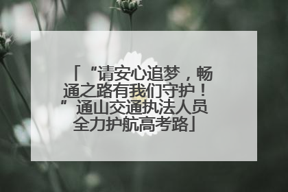 “请安心追梦，畅通之路有我们守护！”通山交通执法人员全力护航高考路