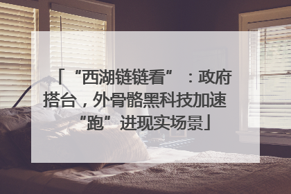“西湖链链看”：政府搭台，外骨骼黑科技加速“跑”进现实场景