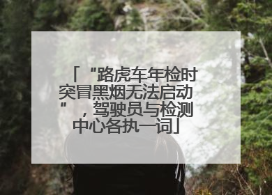 “路虎车年检时突冒黑烟无法启动”，驾驶员与检测中心各执一词