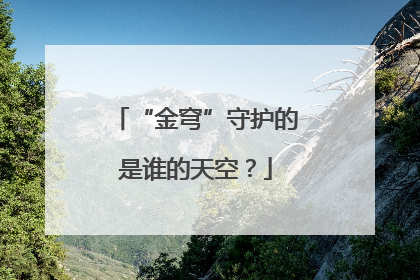 “金穹”守护的是谁的天空？