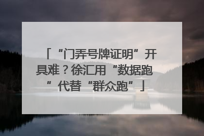 “门弄号牌证明”开具难？徐汇用“数据跑”代替“群众跑”