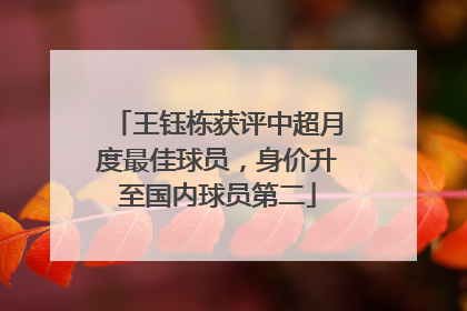 王钰栋获评中超月度最佳球员，身价升至国内球员第二