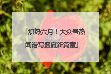 炽热六月！大众号热闻谱写盛夏新篇章