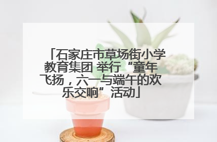 石家庄市草场街小学教育集团 举行“童年飞扬，六一与端午的欢乐交响”活动