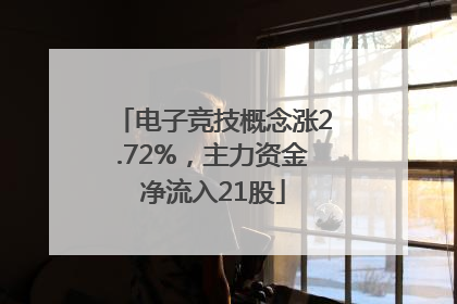 电子竞技概念涨2.72%，主力资金净流入21股