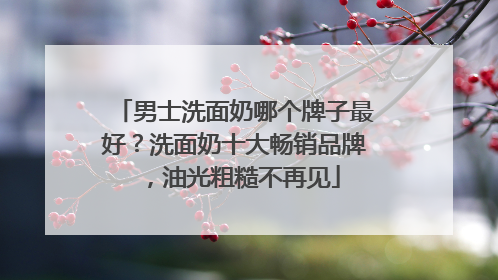 男士洗面奶哪个牌子最好？洗面奶十大畅销品牌，油光粗糙不再见