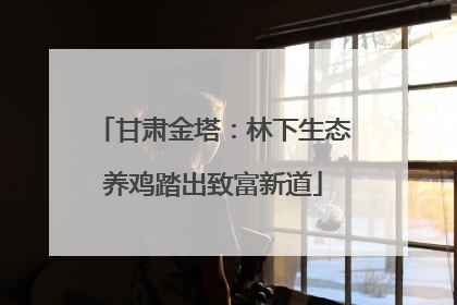 甘肃金塔：林下生态养鸡踏出致富新道