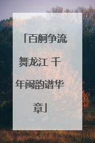 百舸争流舞龙江 千年闽韵谱华章