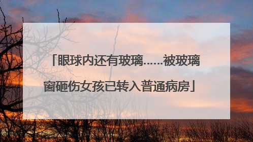眼球内还有玻璃……被玻璃窗砸伤女孩已转入普通病房