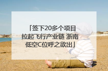 签下20多个项目 拉起飞行产业链 浙南低空C位呼之欲出