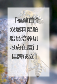 福建首个双燃料船舶船员培养见习点在厦门挂牌成立