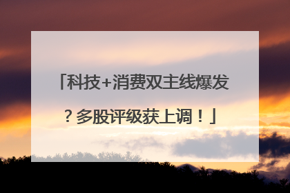 科技+消费双主线爆发？多股评级获上调！