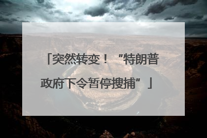 突然转变！“特朗普政府下令暂停搜捕”
