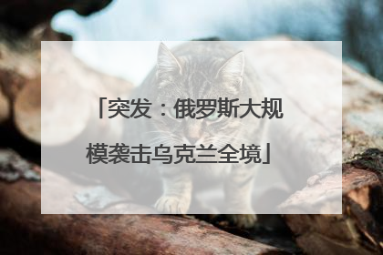 突发：俄罗斯大规模袭击乌克兰全境