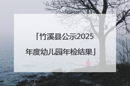 竹溪县公示2025年度幼儿园年检结果
