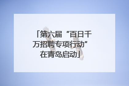 第六届“百日千万招聘专项行动”在青岛启动