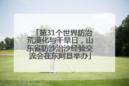 第31个世界防治荒漠化与干旱日，山东省防沙治沙经验交流会在东阿县举办