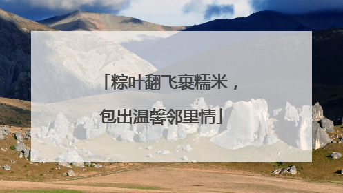粽叶翻飞裹糯米，包出温馨邻里情