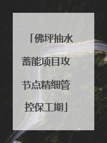 佛坪抽水蓄能项目攻节点精细管控保工期