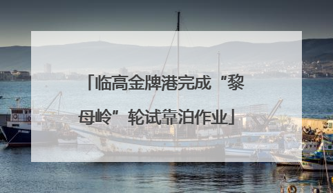 临高金牌港完成“黎母岭”轮试靠泊作业