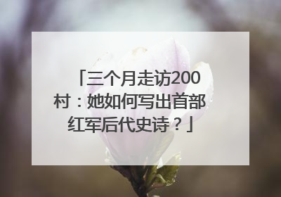 三个月走访200村：她如何写出首部红军后代史诗？