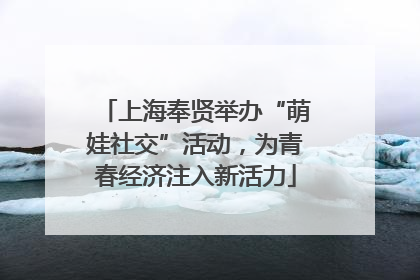 上海奉贤举办“萌娃社交”活动，为青春经济注入新活力