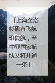 上海至洛杉矶直飞航班复航，至中亚国家航线又将开通一条