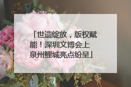 世遗绽放，版权赋能！深圳文博会上 泉州鲤城亮点纷呈