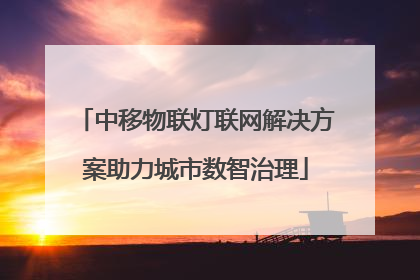 中移物联灯联网解决方案助力城市数智治理