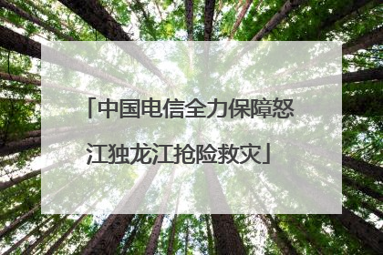 中国电信全力保障怒江独龙江抢险救灾