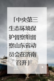 中央第三生态环境保护督察组督察山东省动员会在济南召开