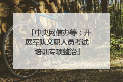 中央网信办等：开展军队文职人员考试培训专项整治