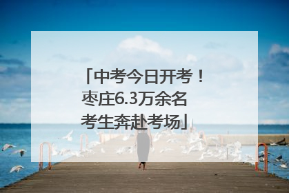 中考今日开考！枣庄6.3万余名考生奔赴考场