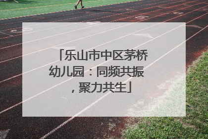 乐山市中区茅桥幼儿园：同频共振，聚力共生