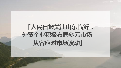 人民日报关注山东临沂：外贸企业积极布局多元市场 从容应对市场波动