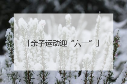 亲子运动迎“六一”