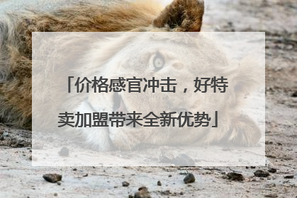 价格感官冲击，好特卖加盟带来全新优势