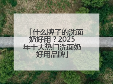 什么牌子的洗面奶好用？2025年十大热门洗面奶好用品牌