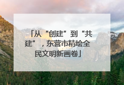 从“创建”到“共建”，东营市精绘全民文明新画卷