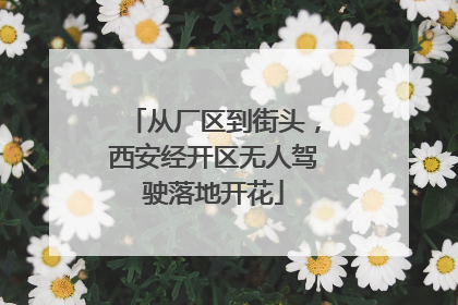 从厂区到街头，西安经开区无人驾驶落地开花